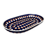 Plate, Roaster, Oval, 7"x11" in "Pheasant Feathers" by Manufaktura | P099T-52