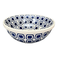 A picture of a Polish Pottery Bowl, Round, 6.75" in "Navy Retro" by Manufaktura | M090U-601A as shown at PolishPotteryOutlet.com/products/6-75-bowl-navy-retro-m090u-601a