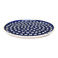 A picture of a Polish Pottery 9" Round Tray (Night Eyes) | T115T-57 as shown at PolishPotteryOutlet.com/products/9-round-tray-night-eyes-t115t-57
