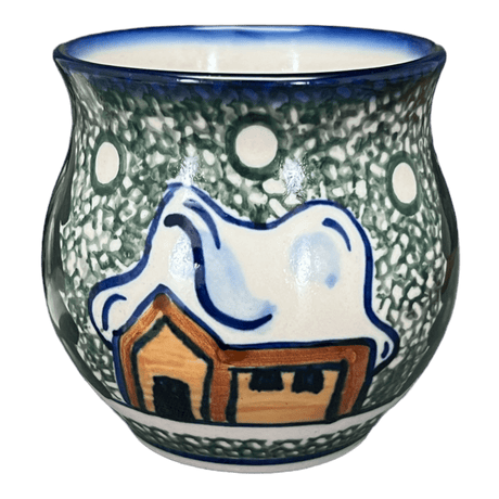 Mug, Belly Mug, 8 oz Small, WR (WR14N) in "Winter Cabin" by W.R. Ceramika | WR14N-AB1