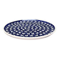 A picture of a Polish Pottery 9.5" Round Tray (Night Eyes) | T116T-57 as shown at PolishPotteryOutlet.com/products/9-5-round-tray-night-eyes-t116t-57