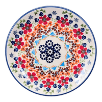 A picture of a Polish Pottery 7.25" Dessert Plate (Stellar Celebration) | T131S-P309 as shown at PolishPotteryOutlet.com/products/7-25-dessert-plate-stellar-celebration-t131s-p309