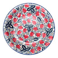 A picture of a Polish Pottery 9.25" Pasta Bowl (Strawberry Fields) | T159U-AS59 as shown at PolishPotteryOutlet.com/products/9-25-pasta-bowl-strawberry-fields-t159u-as59
