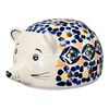 Polish Pottery Hedgehog Bank (Kaleidoscope) | S005U-ASR at PolishPotteryOutlet.com