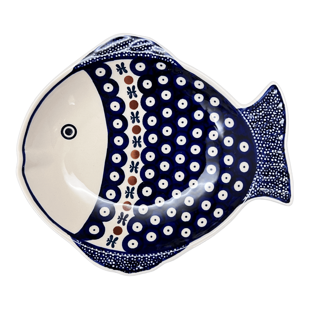 Platter, Fish-Shaped, Large, 9.5" x 8.25" in "Mosquito" by Manufaktura | S015T-70