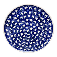 A picture of a Polish Pottery 9" Round Tray (Night Eyes) | T115T-57 as shown at PolishPotteryOutlet.com/products/9-round-tray-night-eyes-t115t-57
