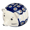 Polish Pottery Hedgehog Bank (Peacock in Line) | S005T-54A at PolishPotteryOutlet.com