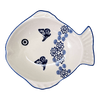 Polish Pottery Small Fish Platter (Butterfly Garden) | S014T-MOT1 at PolishPotteryOutlet.com