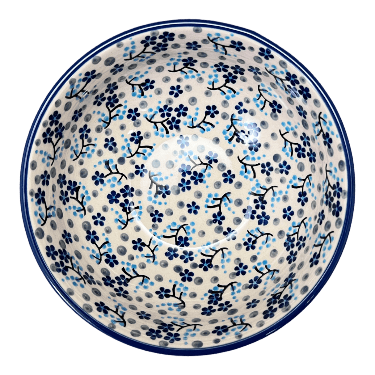 Bowl, Round, 6" in "Scattered Blues" by Manufaktura | M089S-AS45