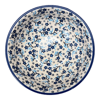 A picture of a Polish Pottery 6" Bowl (Scattered Blues) | M089S-AS45 as shown at PolishPotteryOutlet.com/products/6-bowl-scattered-blues-m089s-as45