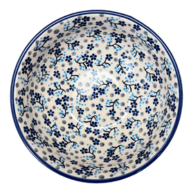 Polish Pottery 6" Bowl (Scattered Blues) | M089S-AS45 Additional Image at PolishPotteryOutlet.com