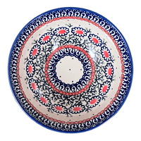 A picture of a Polish Pottery 6.75" Bowl (Daisy Chain) | M090U-ST as shown at PolishPotteryOutlet.com/products/6-75-bowl-daisy-chain-m090u-st