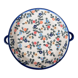 Casserole, Round Dish Handles, 11", WR (WR52C) in "Rainbow Shower" by W.R. Ceramika | WR52C-NP18