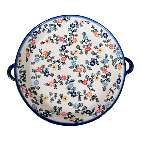 Casserole, Round Dish Handles, 11", WR (WR52C) in "Rainbow Shower" by W.R. Ceramika | WR52C-NP18