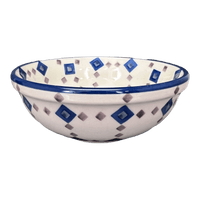 A picture of a Polish Pottery 6" Bowl (Diamond Quilt) | M089U-AS67 as shown at PolishPotteryOutlet.com/products/6-bowl-diamond-quilt-m089u-as67