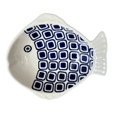 Platter, Fish-Shaped, Small in "Navy Retro" by Manufaktura | S014U-601A