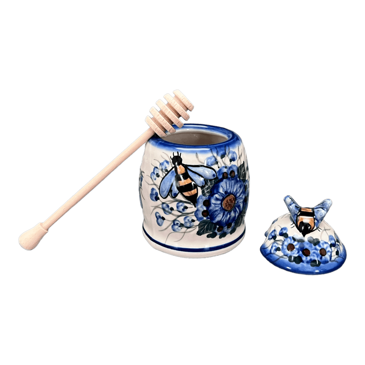 Jar, Honey, 5" in "Bountiful Blue" by Andy | NDA18-36