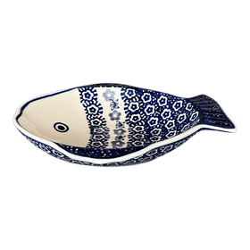 Polish Pottery Small Fish Platter (Butterfly Border) | S014T-P249 Additional Image at PolishPotteryOutlet.com
