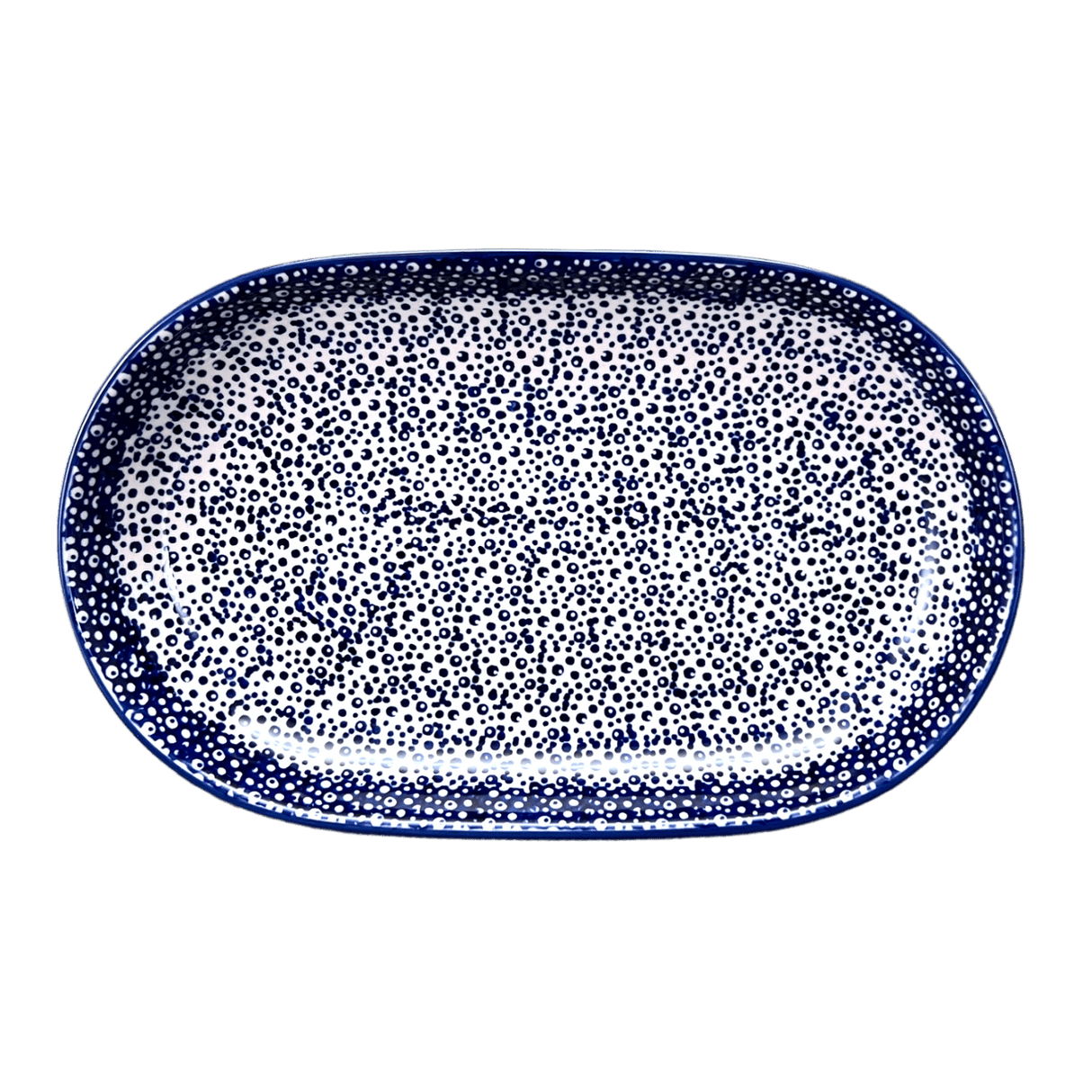 Plate, Roaster, Oval, 7"x11" in "Sea Foam" by Manufaktura | P099T-MAGM