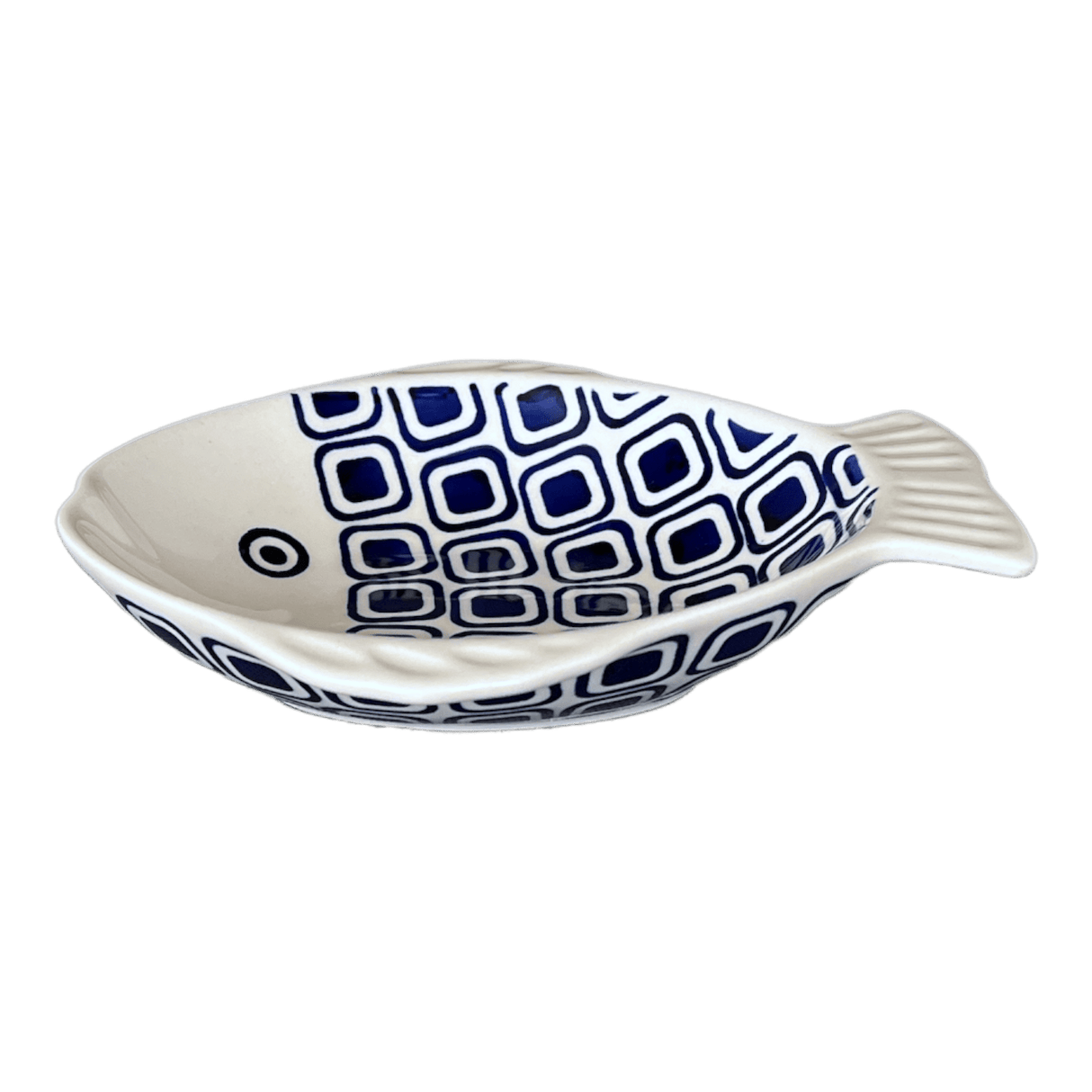 Platter, Fish-Shaped, Small in "Navy Retro" by Manufaktura | S014U-601A