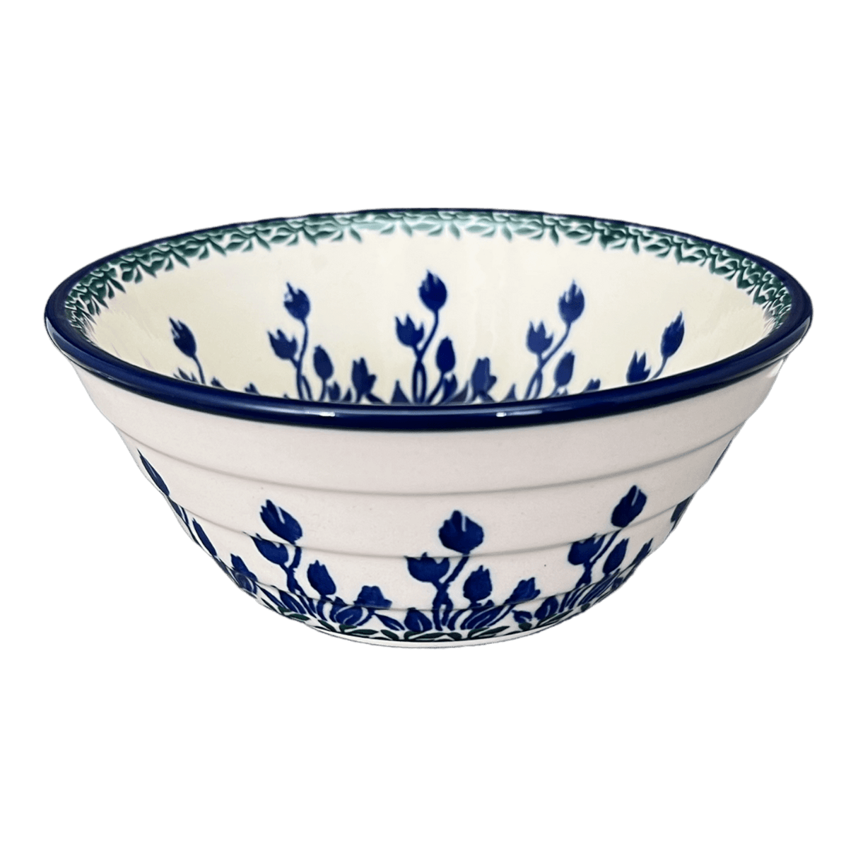 Bowl, Round, Ridged, 5.5" in "Waving Tulips" by Ceramika Artystyczna | A696-1825X