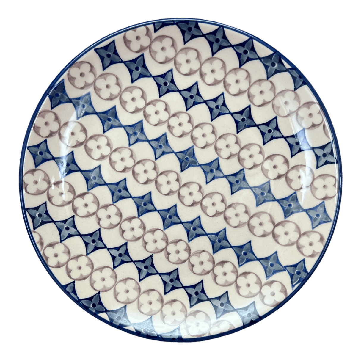 Plate, Round, Dinner, 10" in "Diamond Blossoms" by Manufaktura | T132U-ZP03