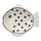 Platter, Fish-Shaped, Large, 9.5" x 8.25" in "Petite Floral" by Manufaktura | S015T-64