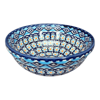 A picture of a Polish Pottery 6" Bowl (Blue Diamond) | M089U-DHR as shown at PolishPotteryOutlet.com/products/6-bowl-blue-diamond-m089u-dhr