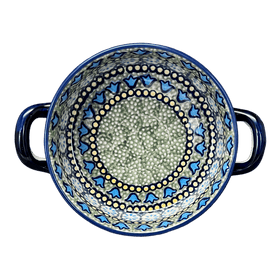 Polish Pottery Small Round Casserole (Blue Bells) | Z153S-KLDN Additional Image at PolishPotteryOutlet.com