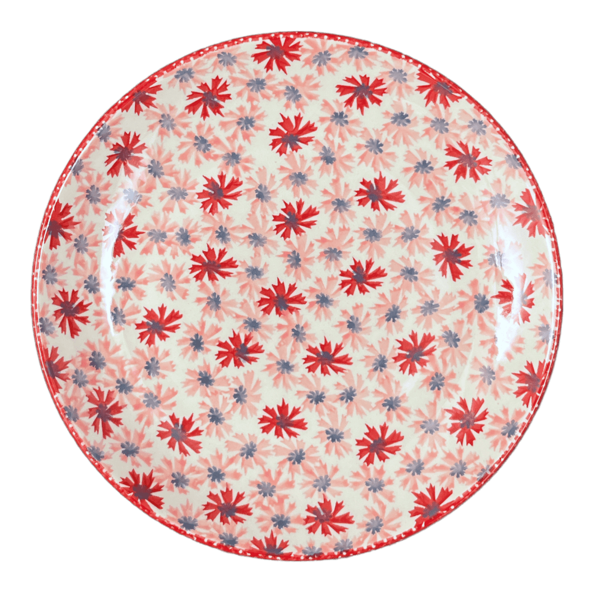 Plate, Round, Dinner, 10" in "Scarlet Daisy" by Manufaktura | T132U-AS73