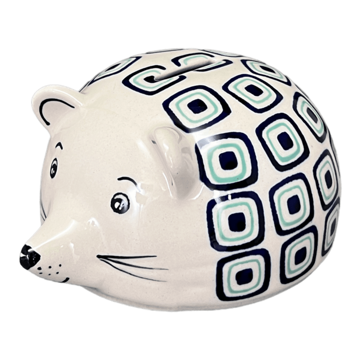 Bank, Hedgehog, 2.5" in "Green Retro" by Manufaktura | S005U-604A