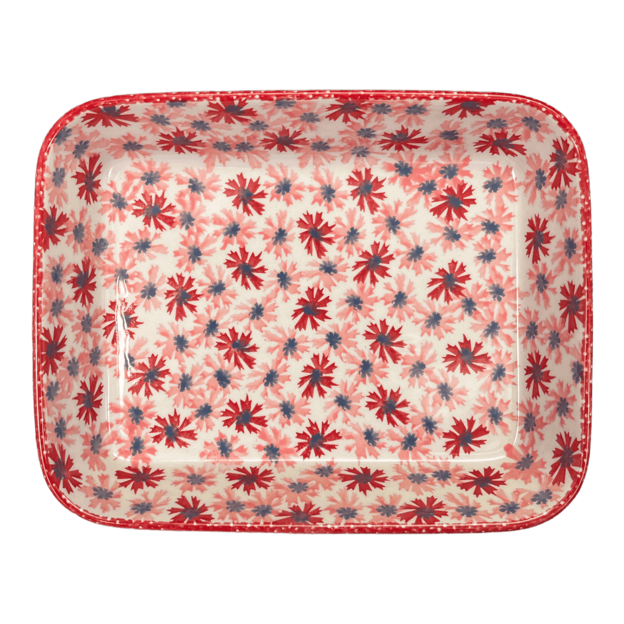 Baker, Rectangular, Shallow, 8"x10" in "Scarlet Daisy" by Manufaktura | P103U-AS73