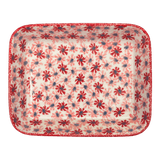 Baker, Rectangular, Shallow, 8"x10" in "Scarlet Daisy" by Manufaktura | P103U-AS73