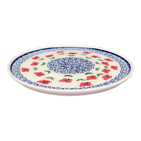 A picture of a Polish Pottery 9" Round Tray (Poppy Garden) | T115T-EJ01 as shown at PolishPotteryOutlet.com/products/9-round-tray-poppy-garden-t115t-ej01