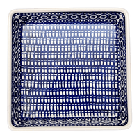 A picture of a Polish Pottery 8" Square Baker (Gothic) | P151T-13 as shown at PolishPotteryOutlet.com/products/8-square-baker-gothic-p151t-13