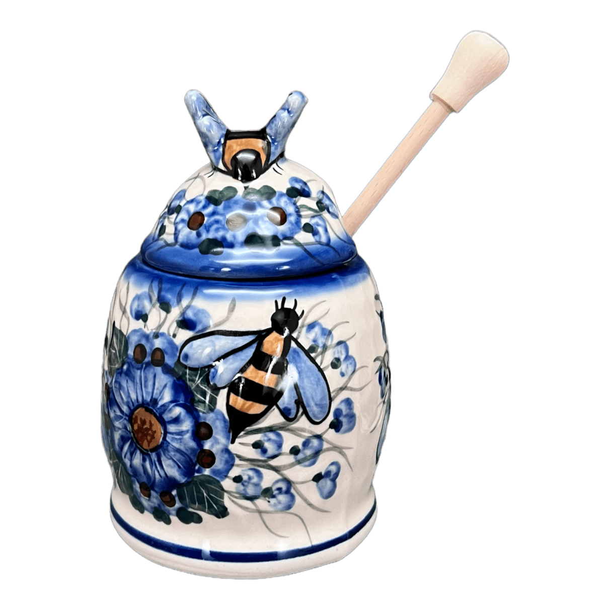Jar, Honey, 5" in "Bountiful Blue" by Andy | NDA18-36