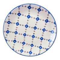 A picture of a Polish Pottery 8.5" Salad Plate (Diamond Quilt) | T134U-AS67 as shown at PolishPotteryOutlet.com/products/8-5-salad-plate-diamond-quilt-t134u-as67