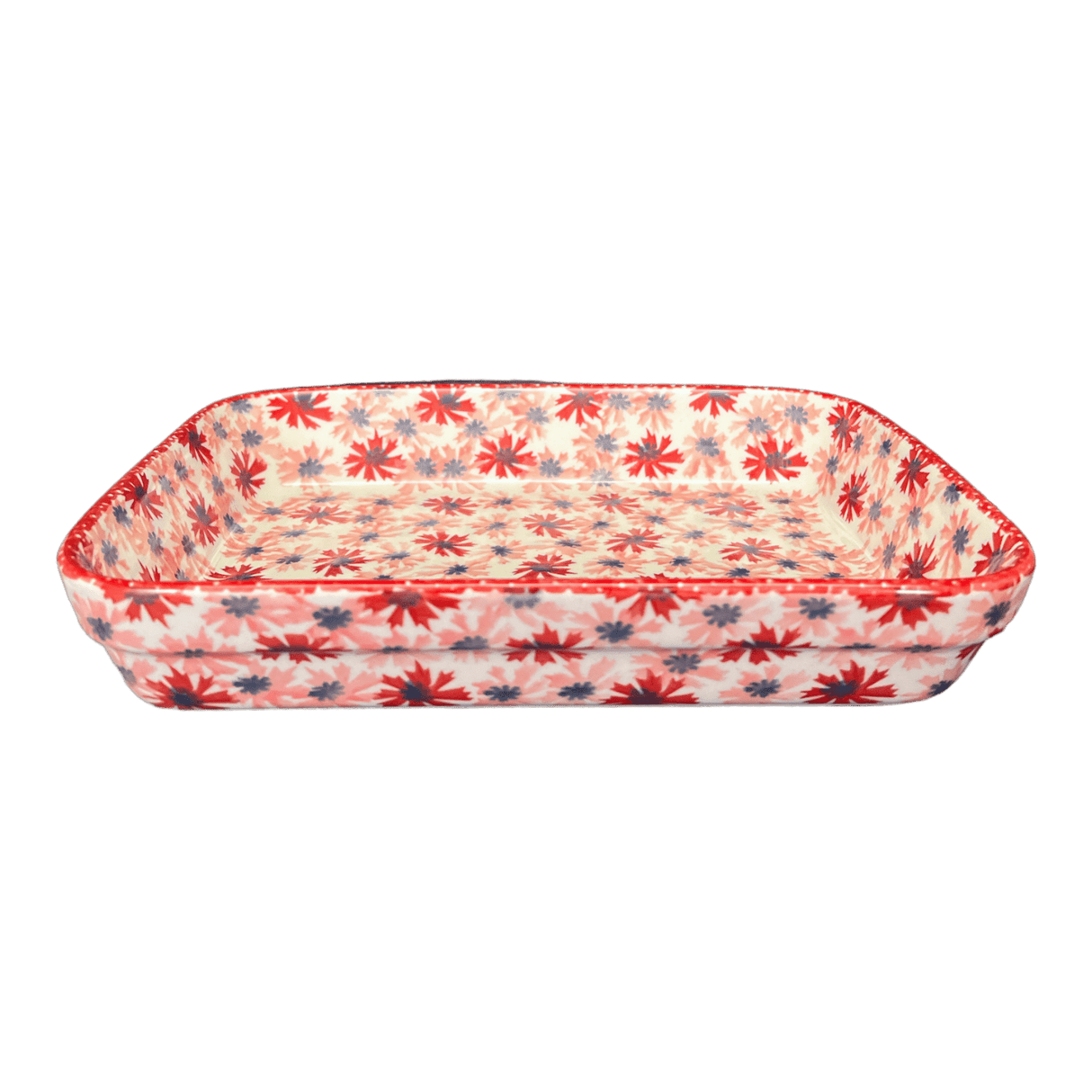 Baker, Rectangular, Shallow, 8"x10" in "Scarlet Daisy" by Manufaktura | P103U-AS73