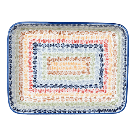 Baker, Rectangular, Shallow, 9" x 11" in "Speckled Rainbow" by Manufaktura | P104M-AS37