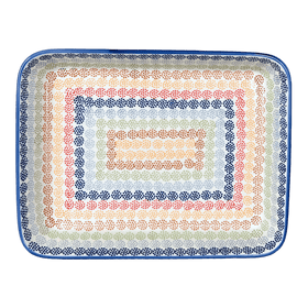 Polish Pottery 9"x11" Rectangular Baker (Speckled Rainbow) | P104M-AS37 Additional Image at PolishPotteryOutlet.com