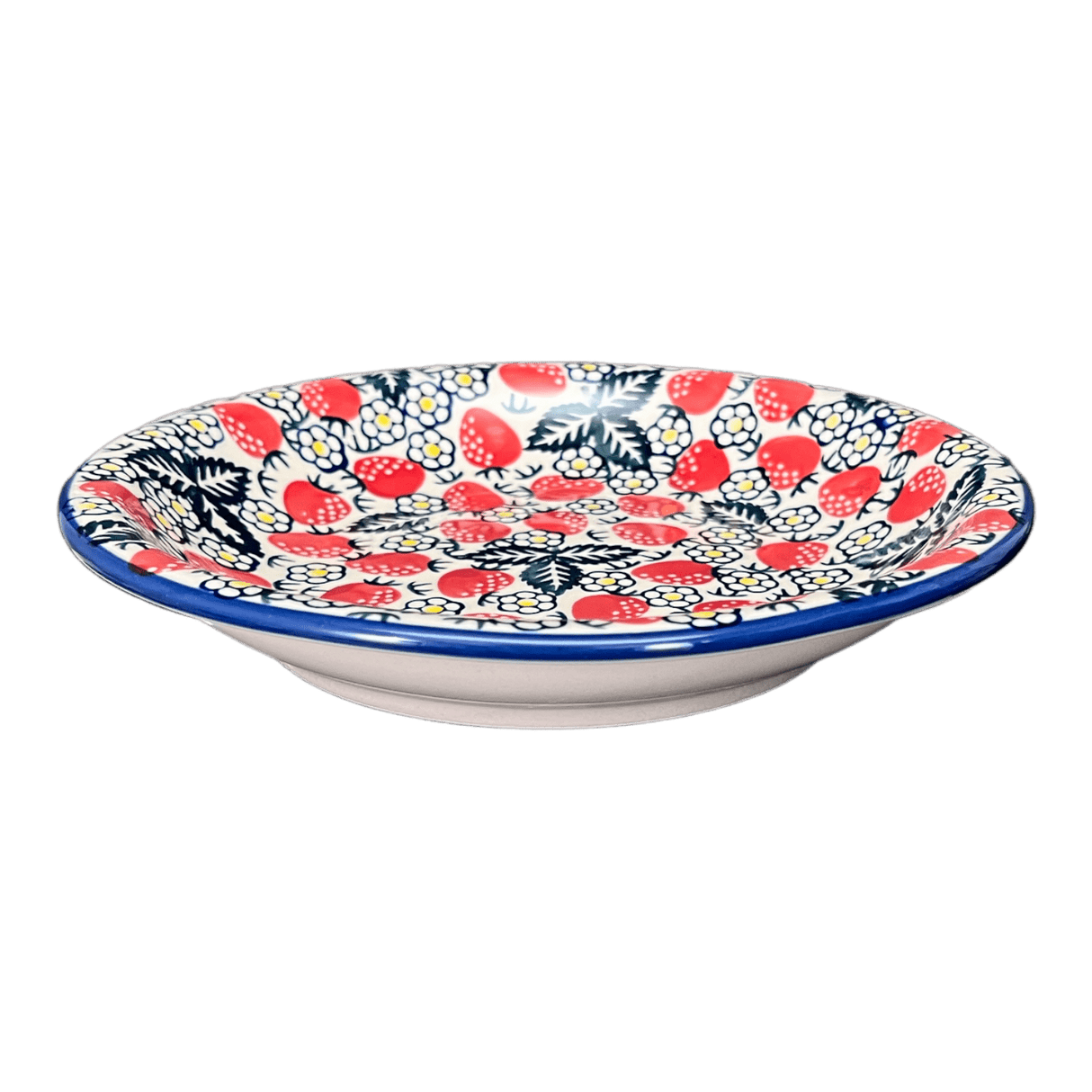 Bowl, Round, Pasta, 9.25" Bowl in "Strawberry Fields" by Manufaktura | T159U-AS59