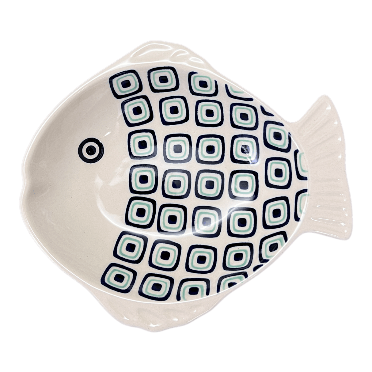 Platter, Fish-Shaped, Small in "Green Retro" by Manufaktura | S014U-604A