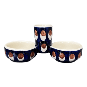 Polish Pottery Salt & Pepper Cellar (Pheasant Feathers) | M067T-52 Additional Image at PolishPotteryOutlet.com