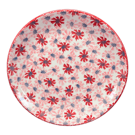 Polish Pottery 8.5" Salad Plate (Scarlet Daisy) | T134U-AS73 Additional Image at PolishPotteryOutlet.com