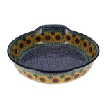 Baker, Round Handles, 10.25" in "Sunflowers" by Ceramika Artystyczna | A417-U4739