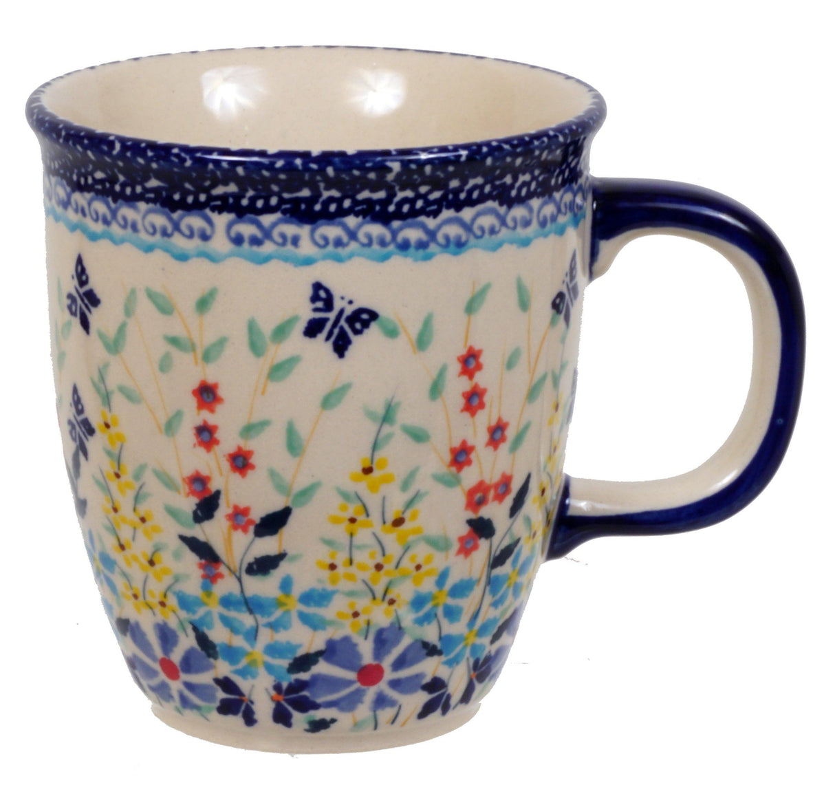 Mug, Mars Mug, 10oz Small in "Butterfly Bounty" by Manufaktura | K081S-WK76