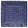 Polish Pottery 9" Square Salad Plate (Blue Basket Weave) | T146U-32 at PolishPotteryOutlet.com